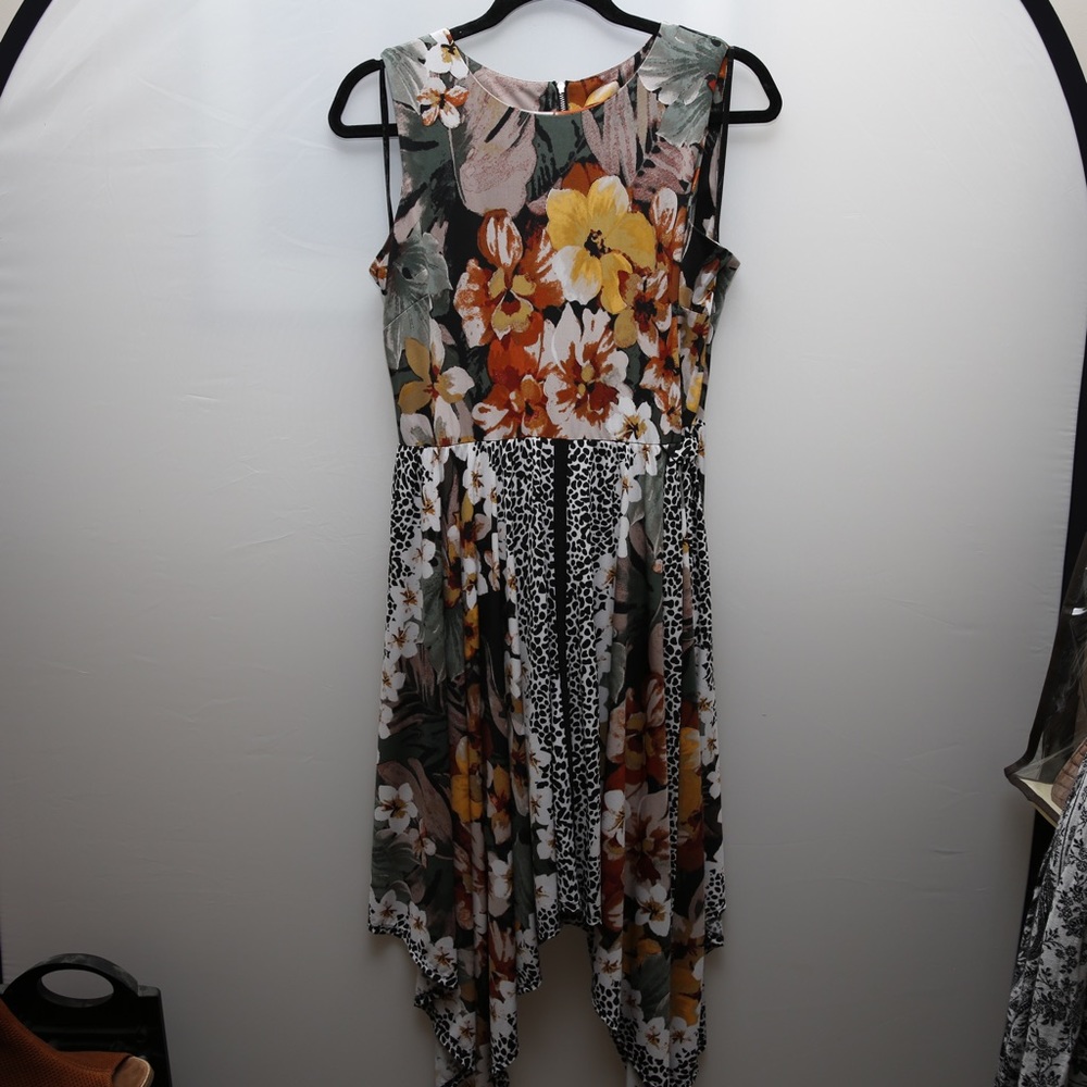 Edgy but Classy Wild Floral Cocktail Dress